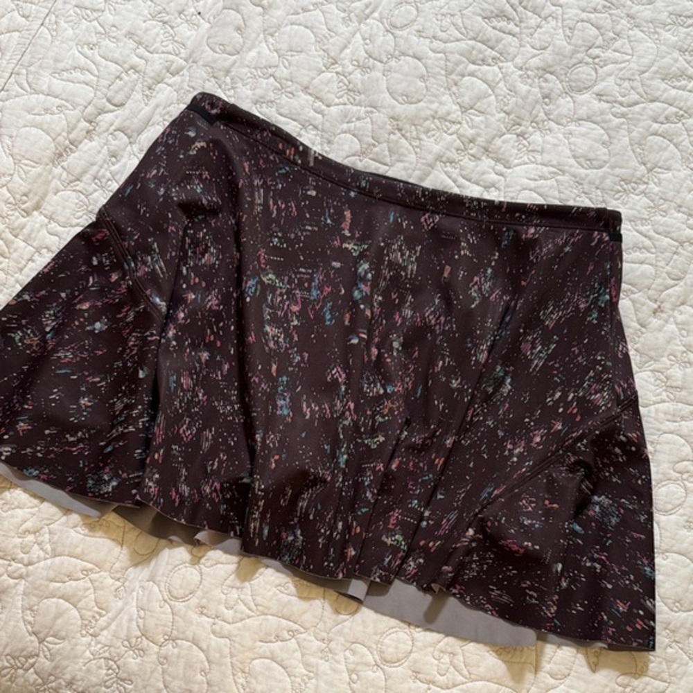 Athleta Black Multicolor Scubaish fabric  Skirt